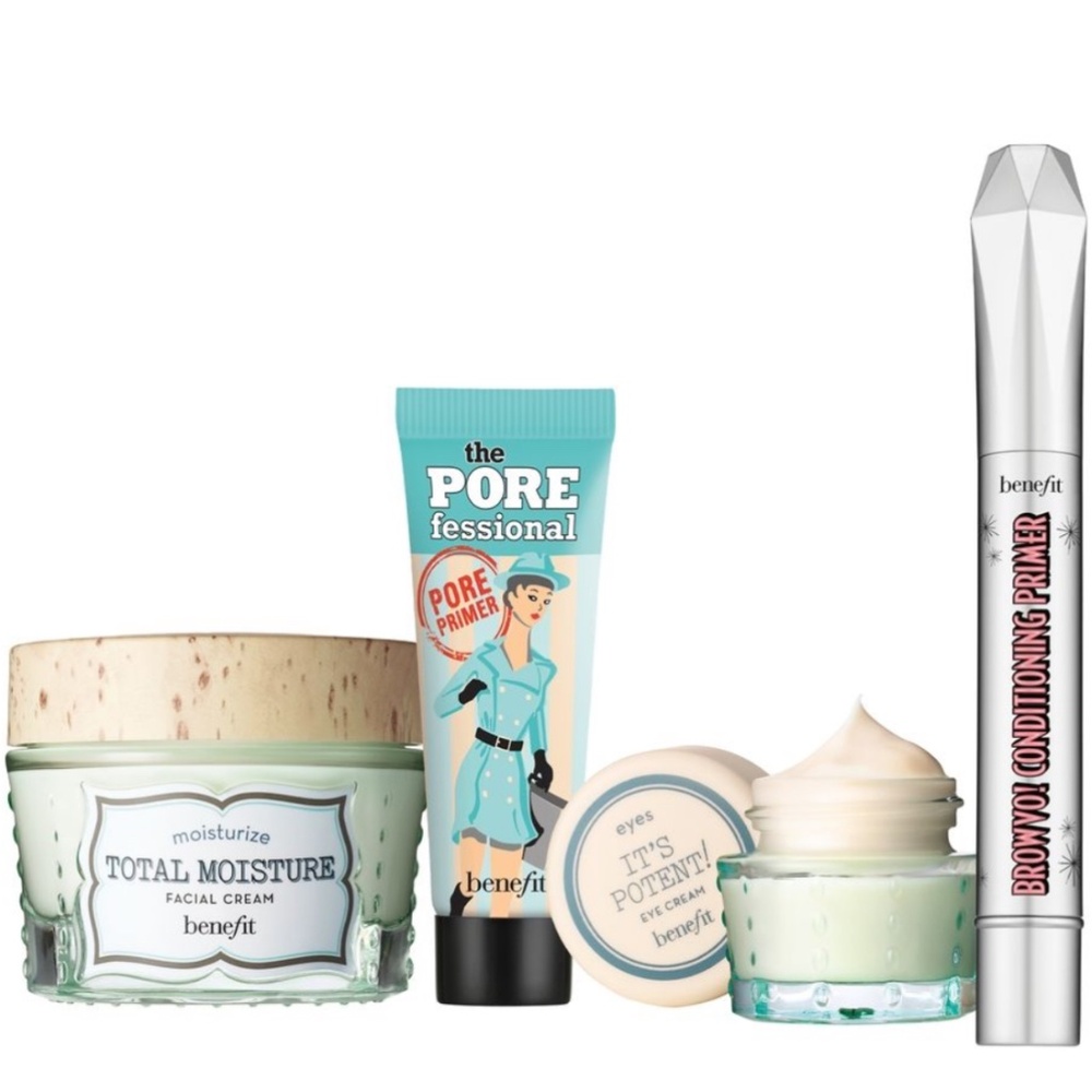 New Benefit Travelin! B.right! Gift Set - FULL SIZED Total Moisture Cream